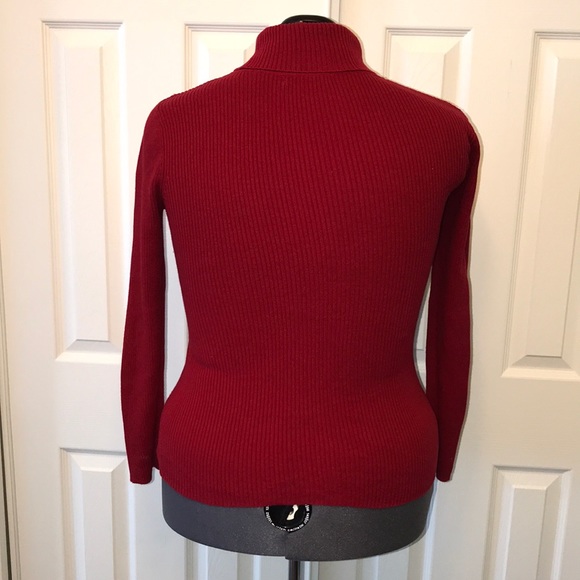 Red hot ribbed sweater - Picture 4 of 4
